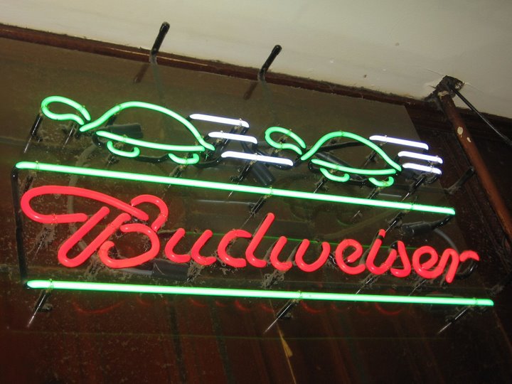 Big Joe's Neon Budweiser Turtles Sign