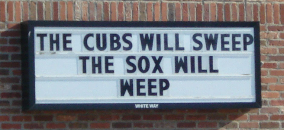 Bernie's Tap & Grill Cubs Sweep Sox