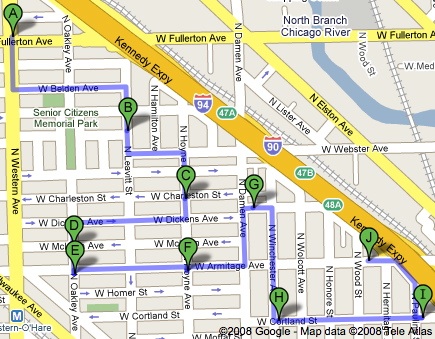 Andersonville Chicago Pub Crawl Map