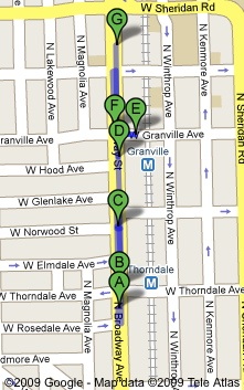 Edgewater Chicago Pub Crawl Map