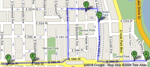 Hyde Park Chicago Pub Crawl Map